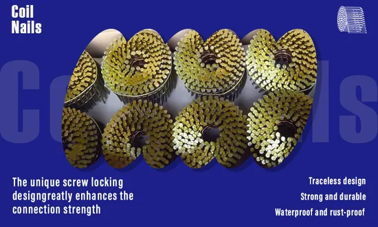 High Quality Yellow Galvanized Coil Roofing Nail